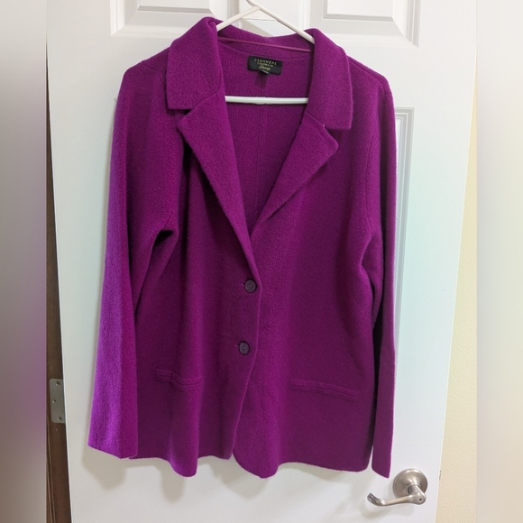 Charter Club 100% Cashmere Purple Blazer - Picture 1 of 3